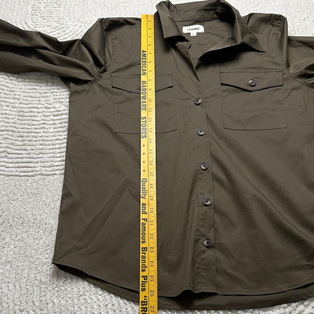 L'AGENCE Pearson Woven Military Shirt Women’s Size Small - Picture 11 of 14